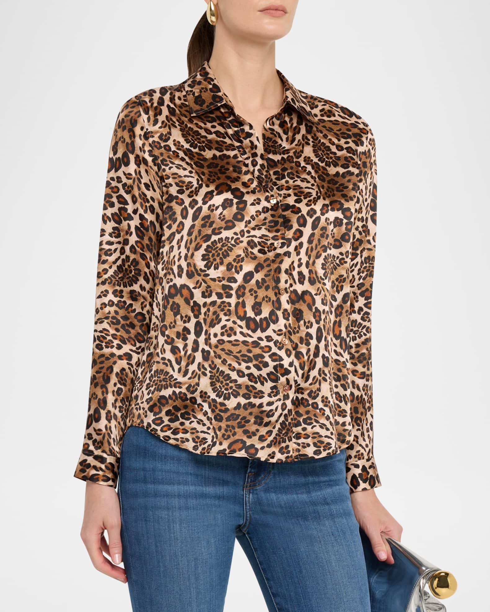 Tyler Printed Long-Sleeve Silk Blouse Product Image