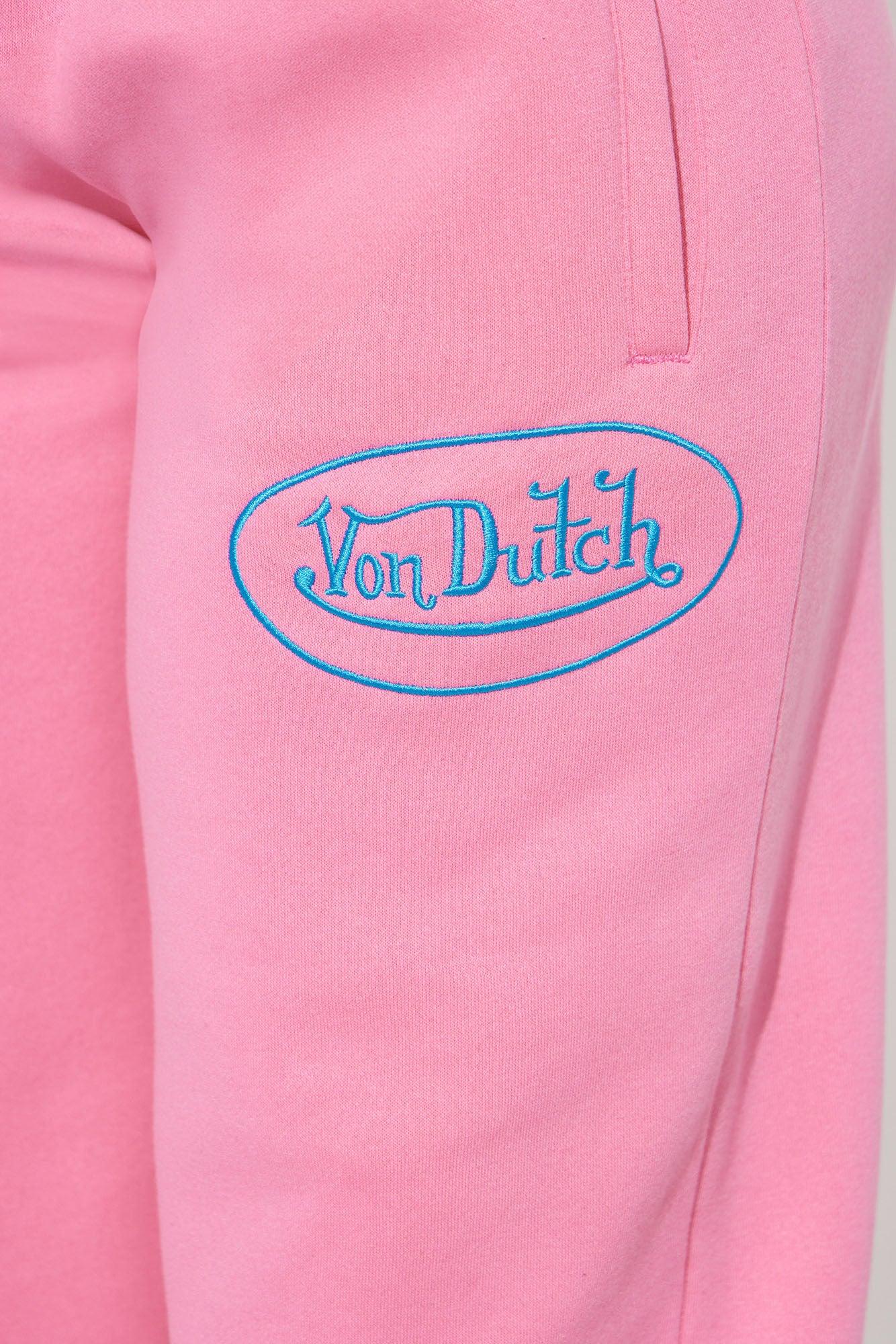 Von Dutch Timeless Wide Leg Pant - Pink Product Image
