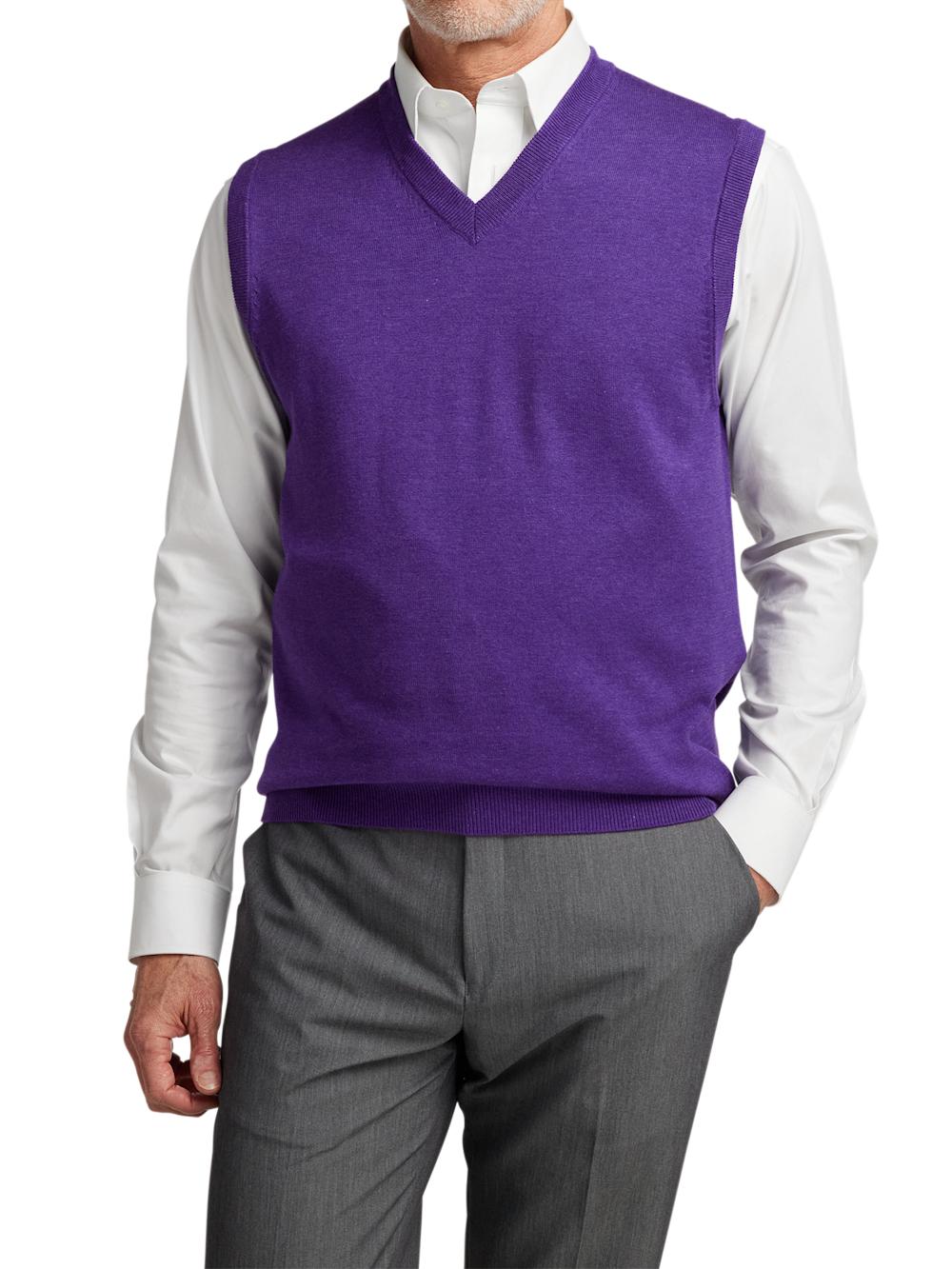 Supima Cotton Vest - Purple Product Image