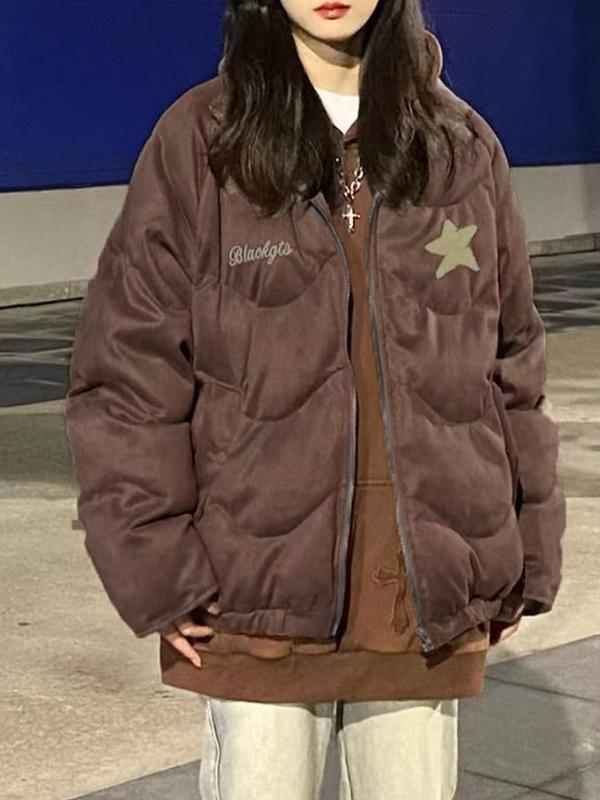 Vintage Suede Print Zip Up Jacket Product Image