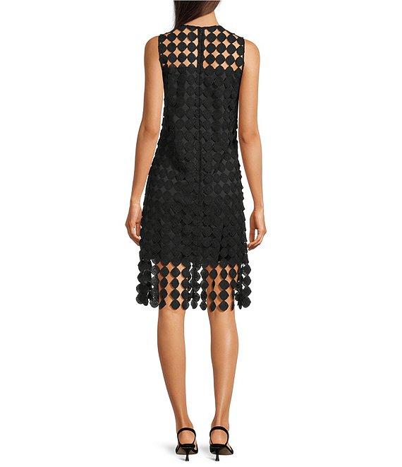 Anne Klein Chemical Lace Round Neck Sleeveless A-Line Midi Dress Product Image