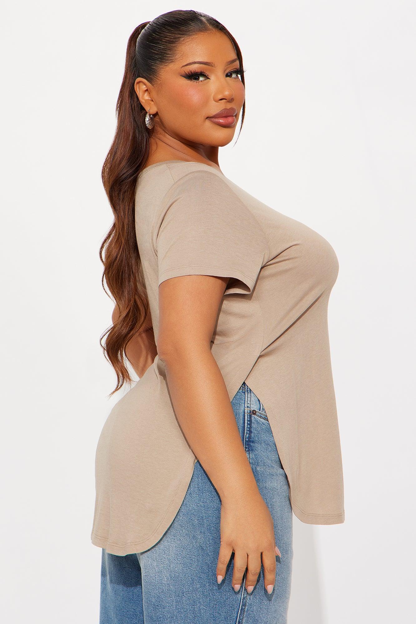 Laid Back Tee - Taupe Female Product Image