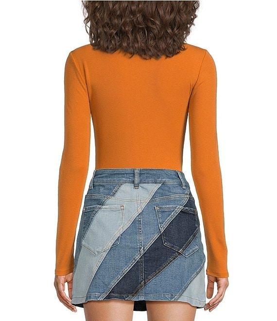 Chelsea & Violet Jessica Knit Ribbed Turtle Neck Long Sleeve Bodysuit Product Image