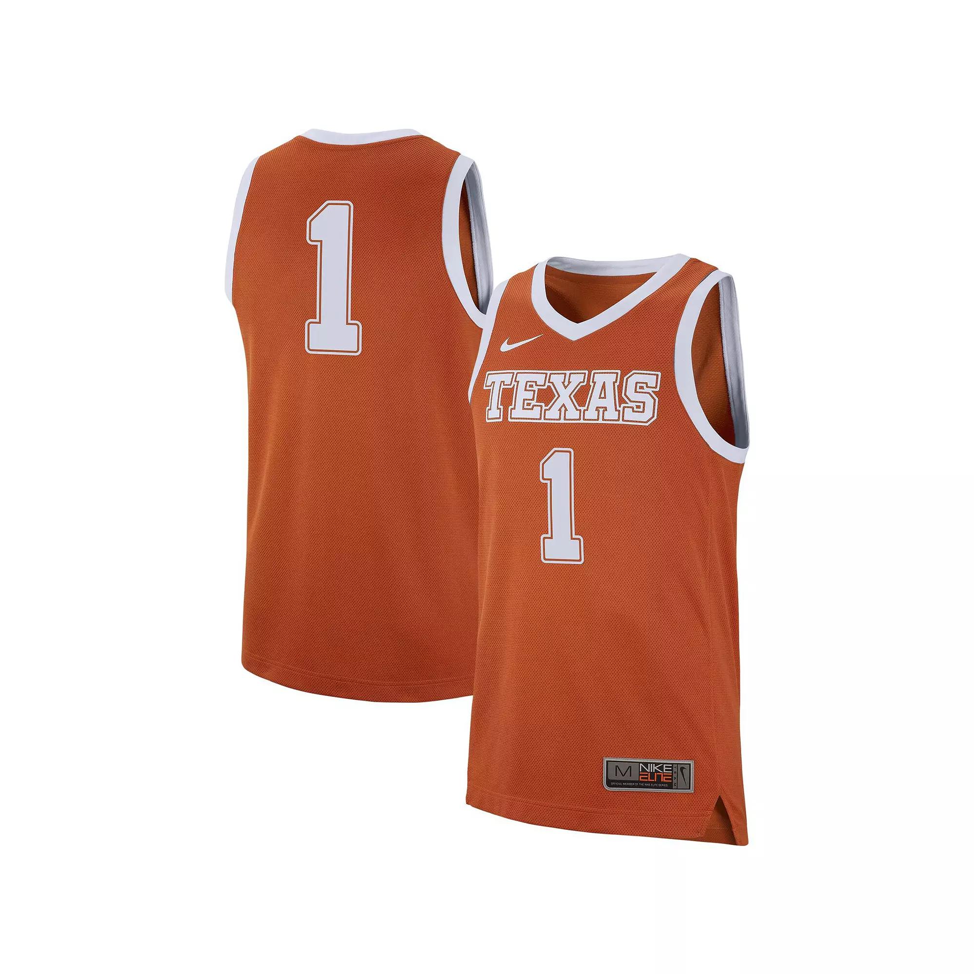 Men's Nike #1 Texas Orange Texas Longhorns Replica Jersey, Size: XL, Team Product Image
