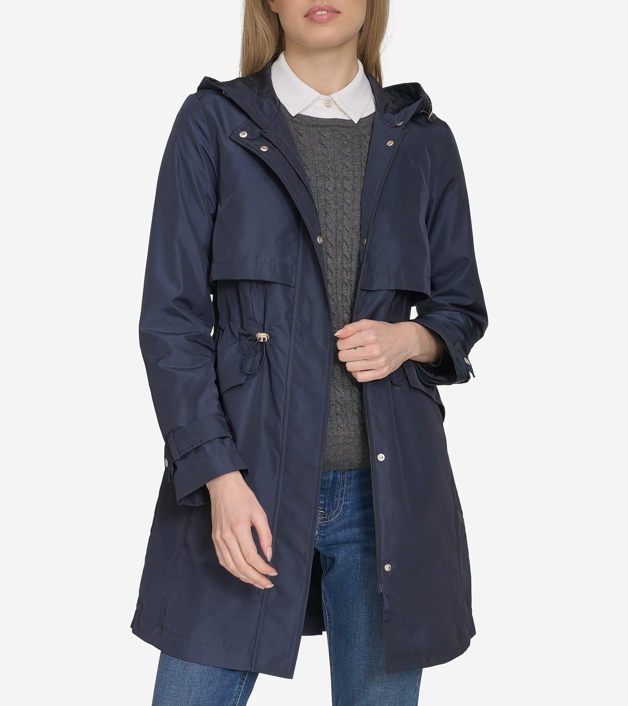 Women's Packable Rain Jacket in Blue | Cole Haan Product Image