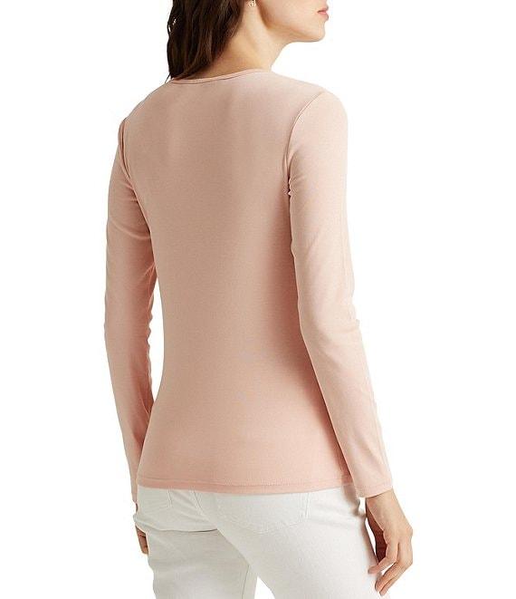 Lauren Ralph Lauren Long Sleeve Stretch Cotton T-Shirt Product Image