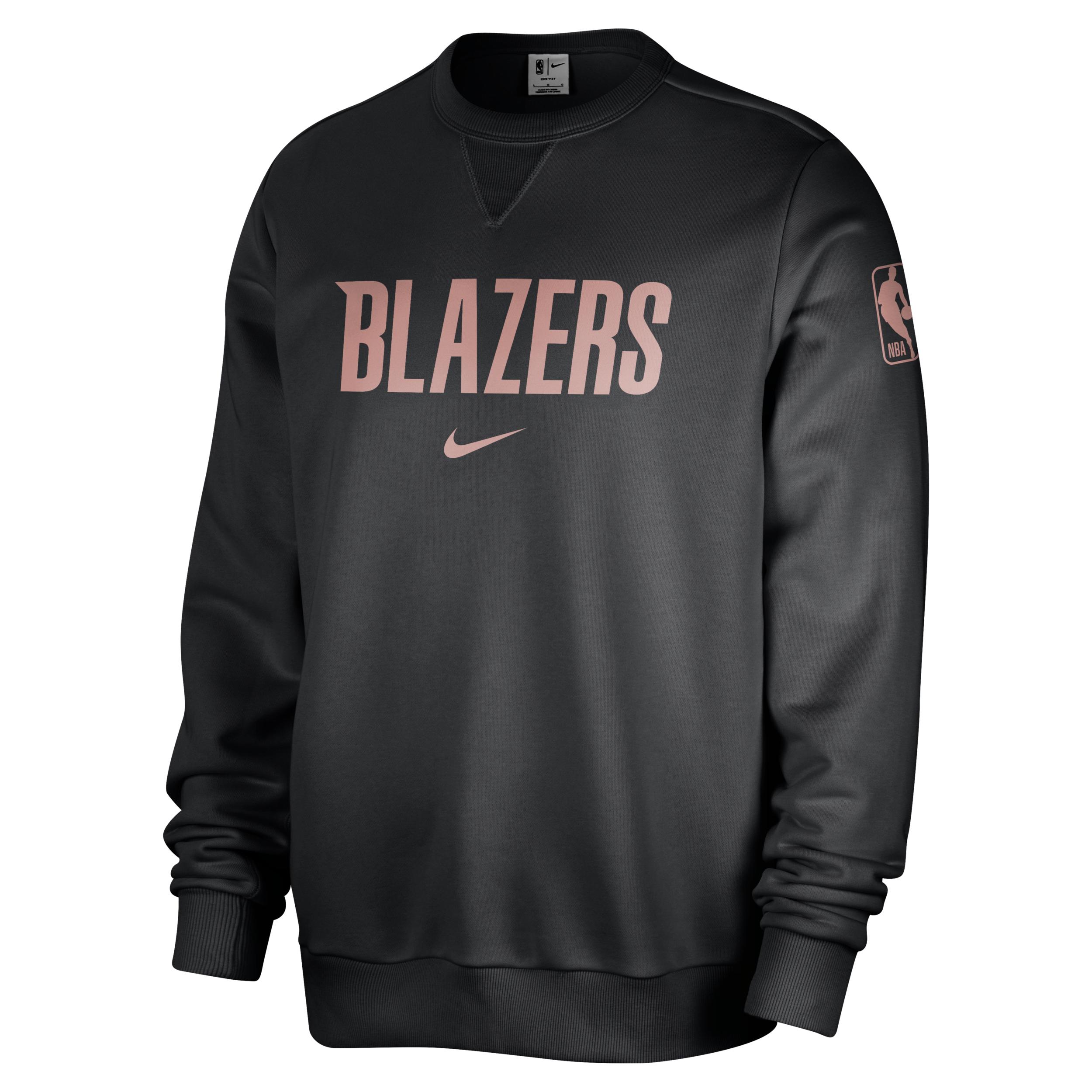 Portland Trail Blazers Standard Issue Nike Men's Dri-FIT NBA Crew-Neck Sweatshirt Product Image