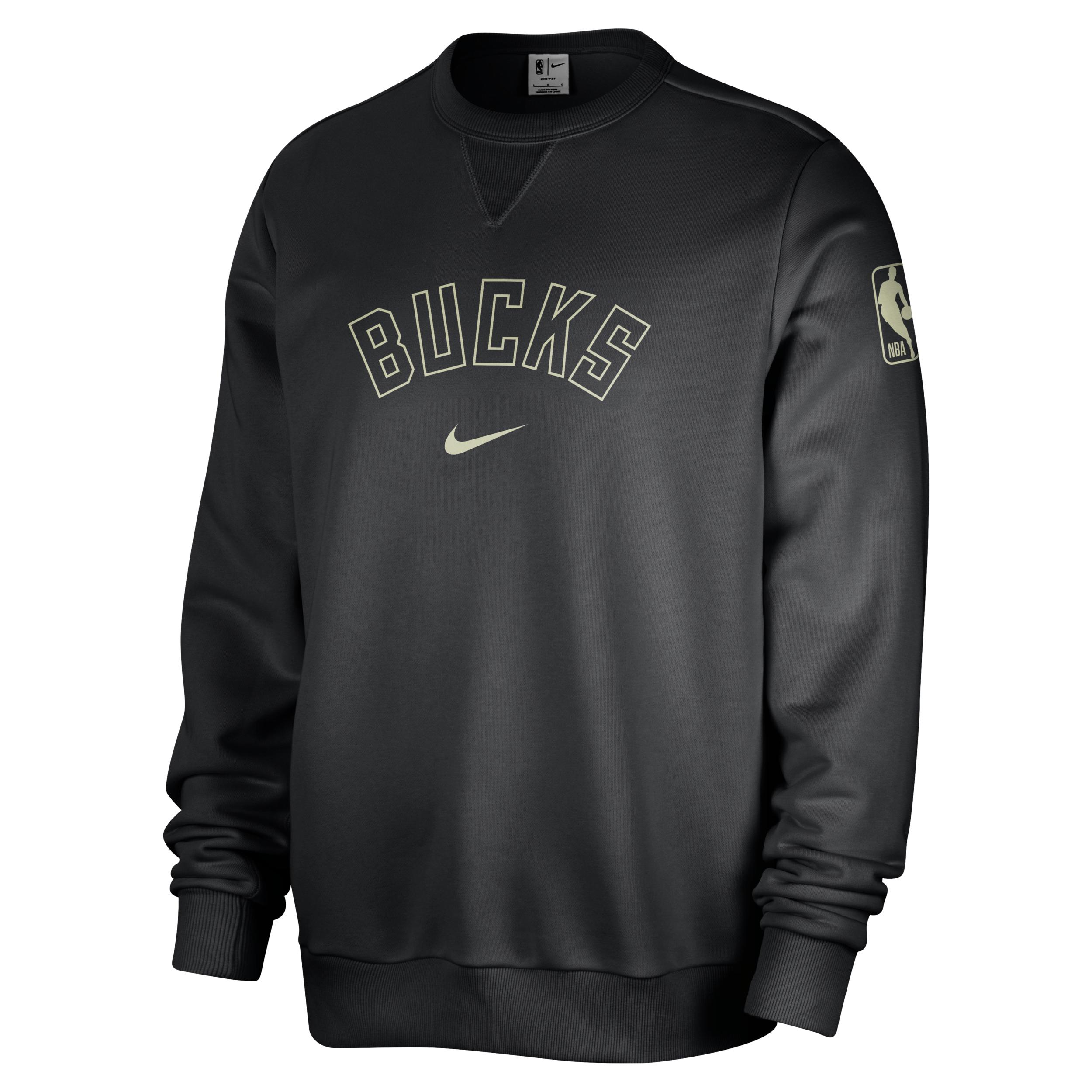 Milwaukee Bucks Standard Issue Nike Men's Dri-FIT NBA Crew-Neck Sweatshirt Product Image