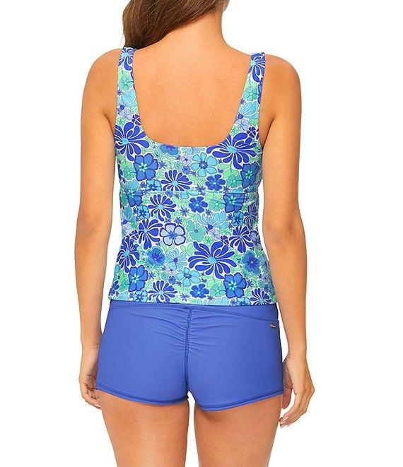 Raisins Solid Back Ruched Surf Short Swim Bottom Product Image