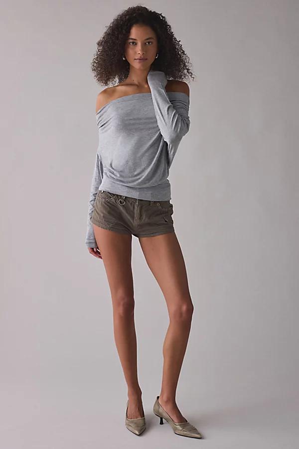 Urban Outfitters UO Elena Long Sleeve Ruched Off-The-Shoulder Top Womens at Urban Outfitters Product Image