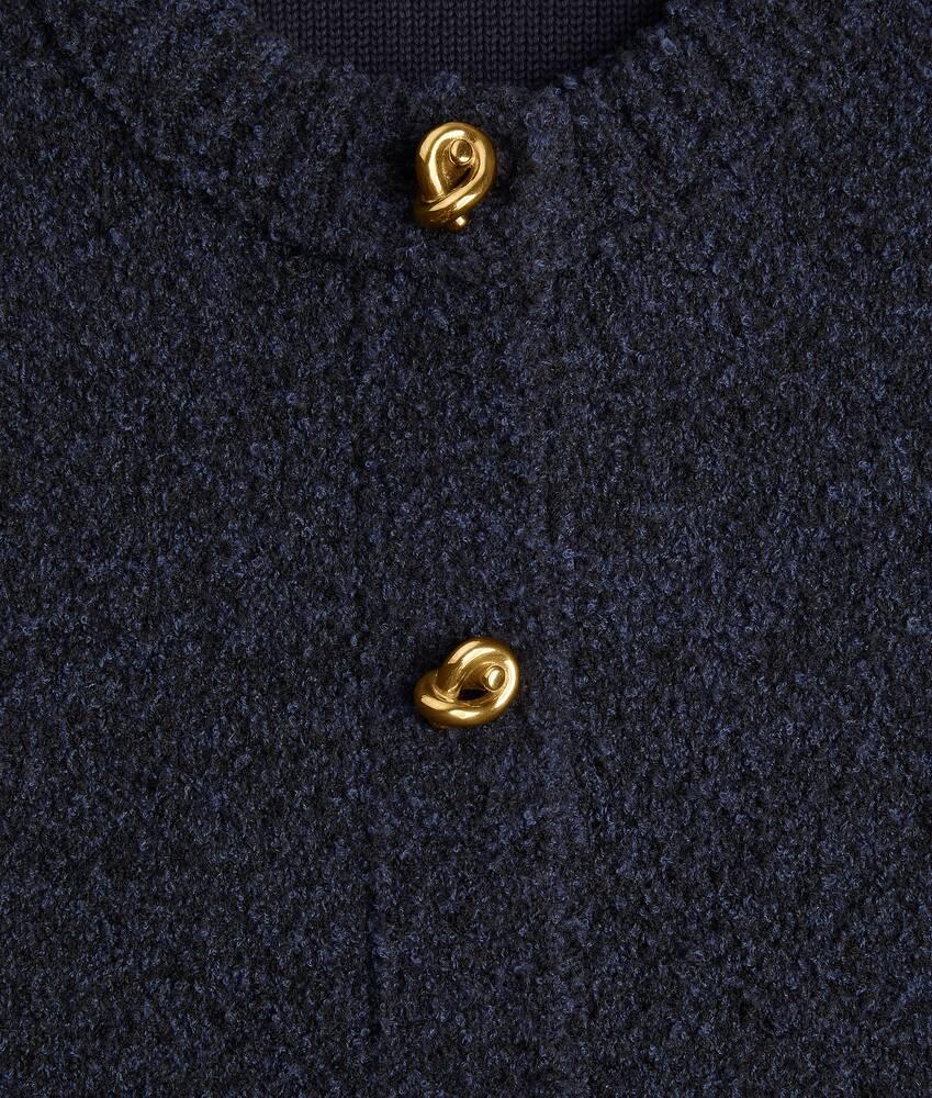 Women's Wool Boucle Cardigan in Navy Product Image