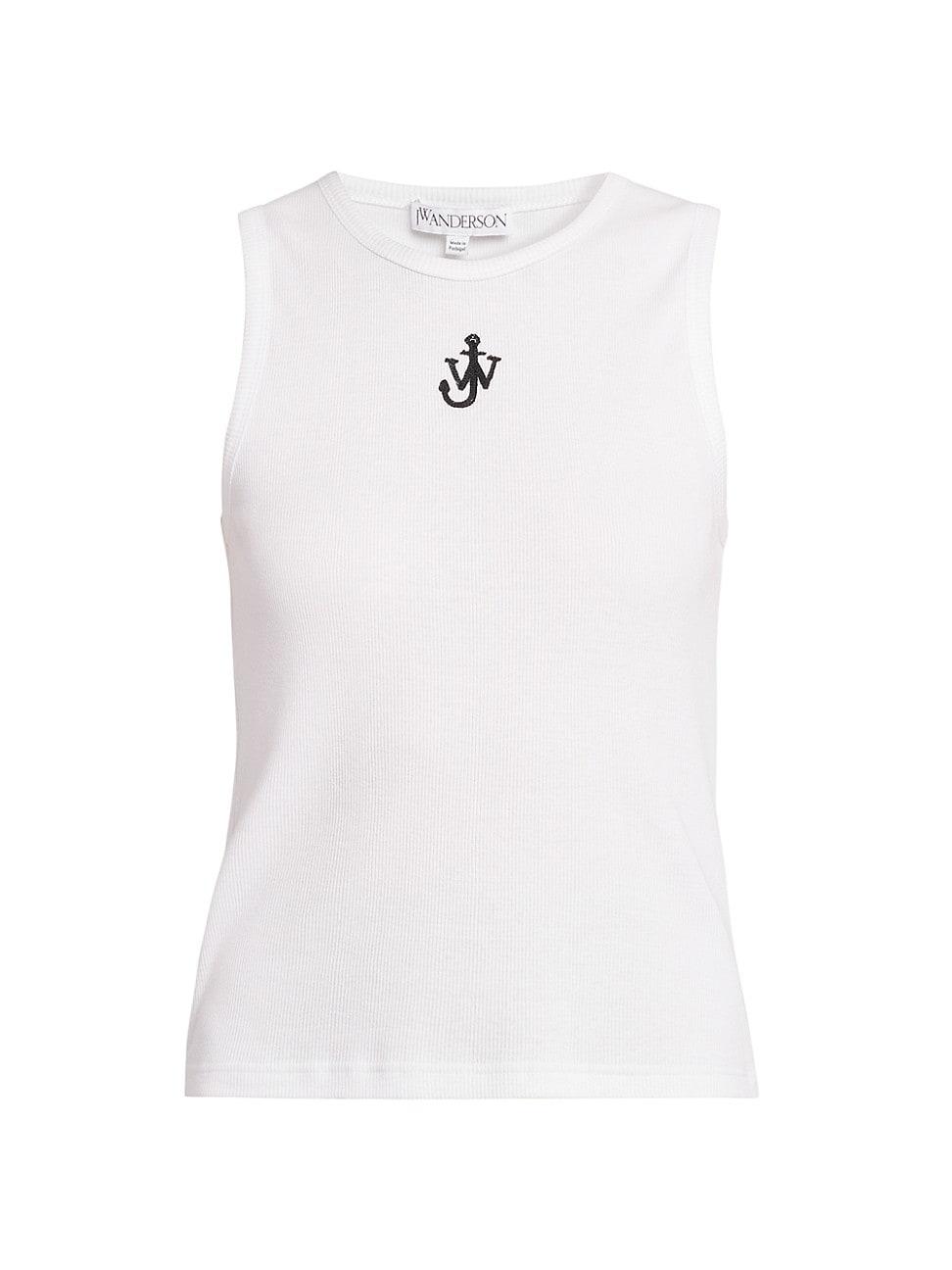 Womens Anchor Ribbed Cotton Tank Product Image