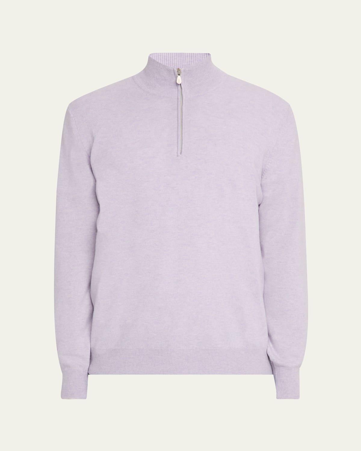 Mens Cashmere Half-Zip Sweater Product Image