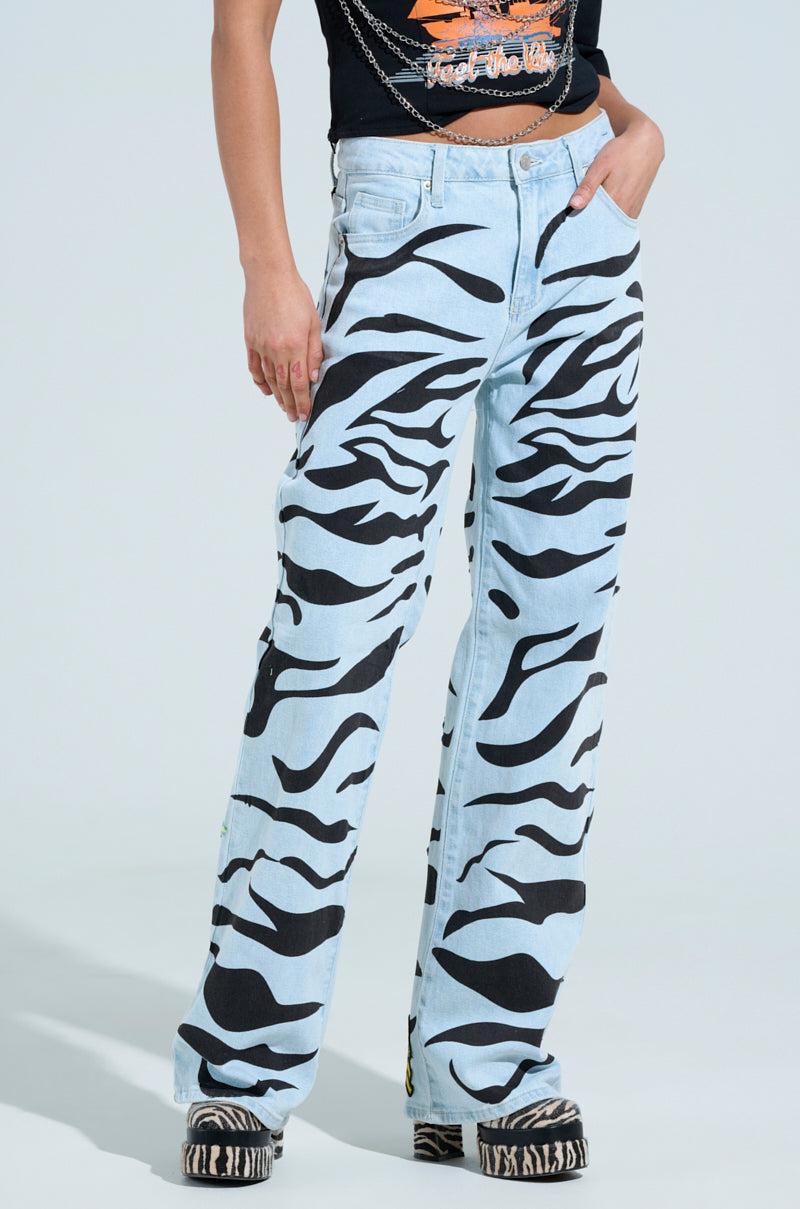 SLEEPING WITH ROSES DENIM PANT Product Image