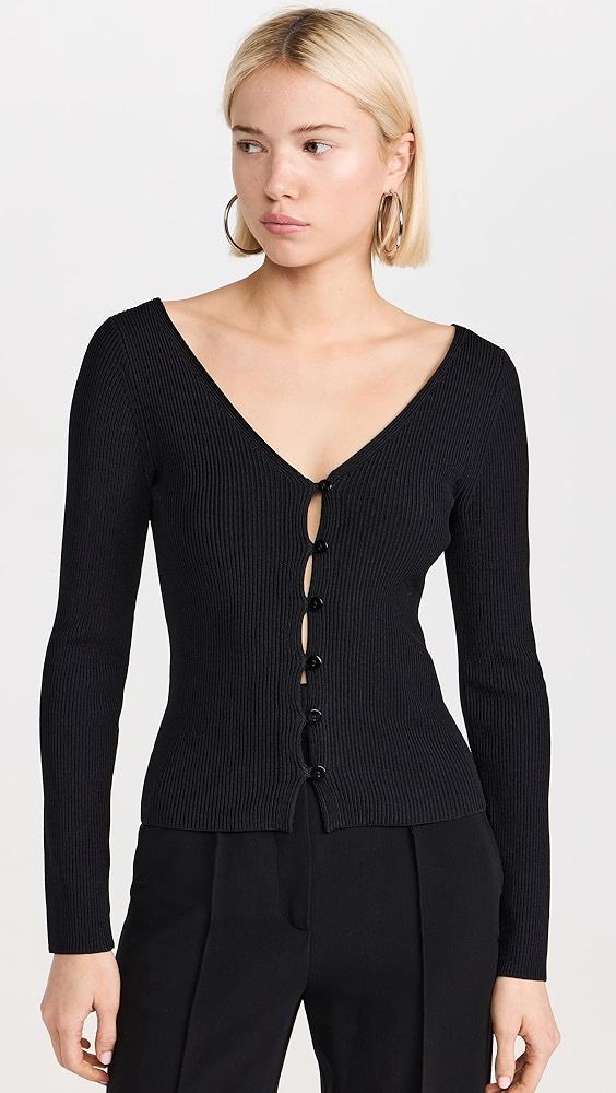 Enza Costa Viscose Sweater V Cardigan | Shopbop Product Image