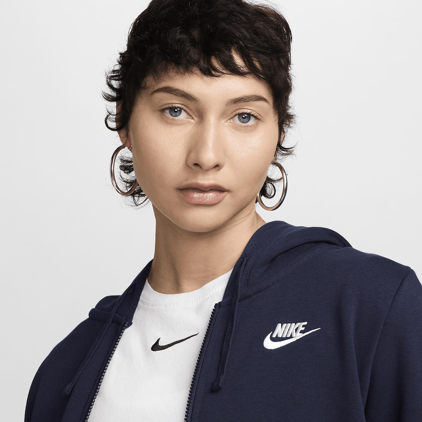 Womens Nike Sportswear Club Fleece Full-Zip Hoodie | DQ5471-451 Product Image