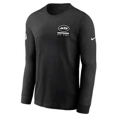 New York Jets Sideline Team Issue Nike Mens Dri-FIT NFL Long-Sleeve T-Shirt | 02EW00A72-2ZH Product Image