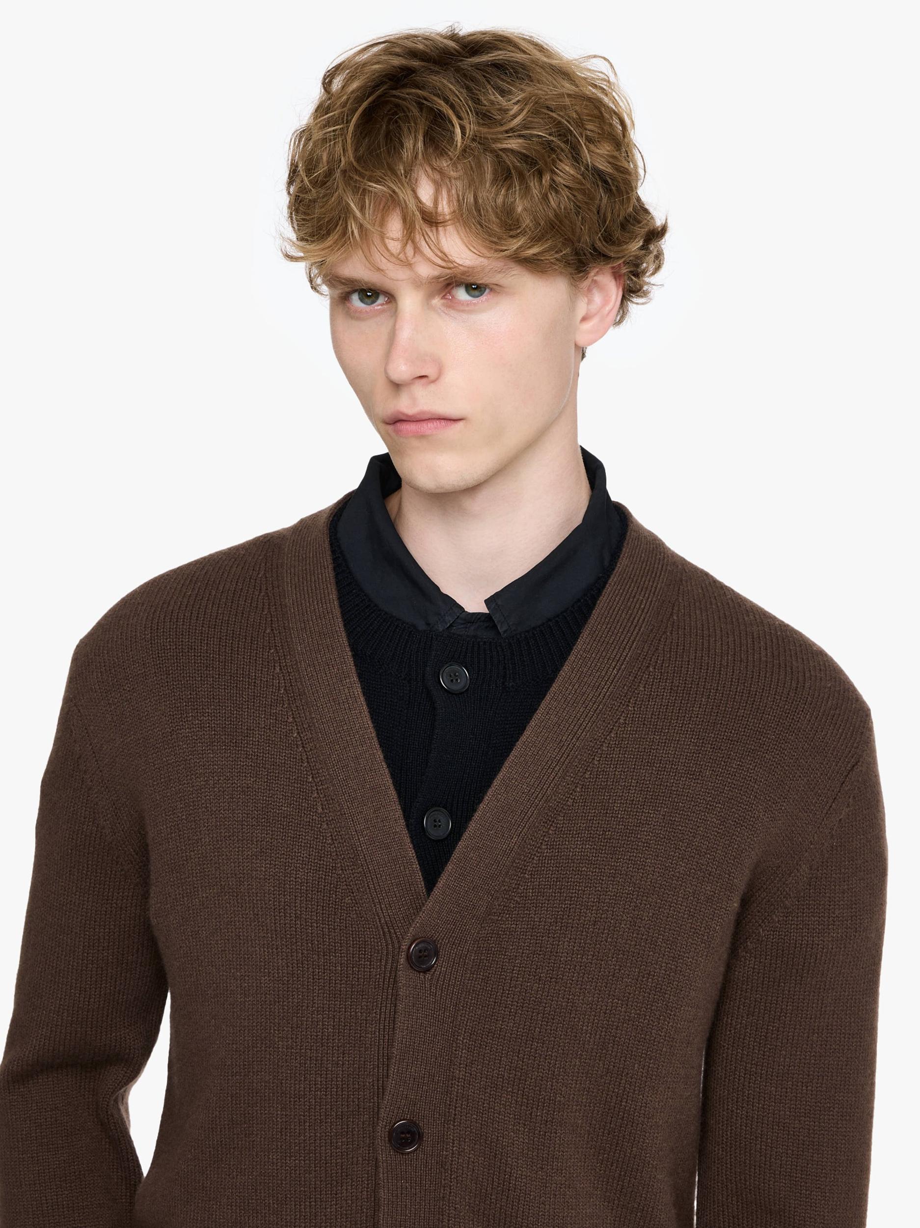 CONTRAST LAYERED CARDIGAN Product Image