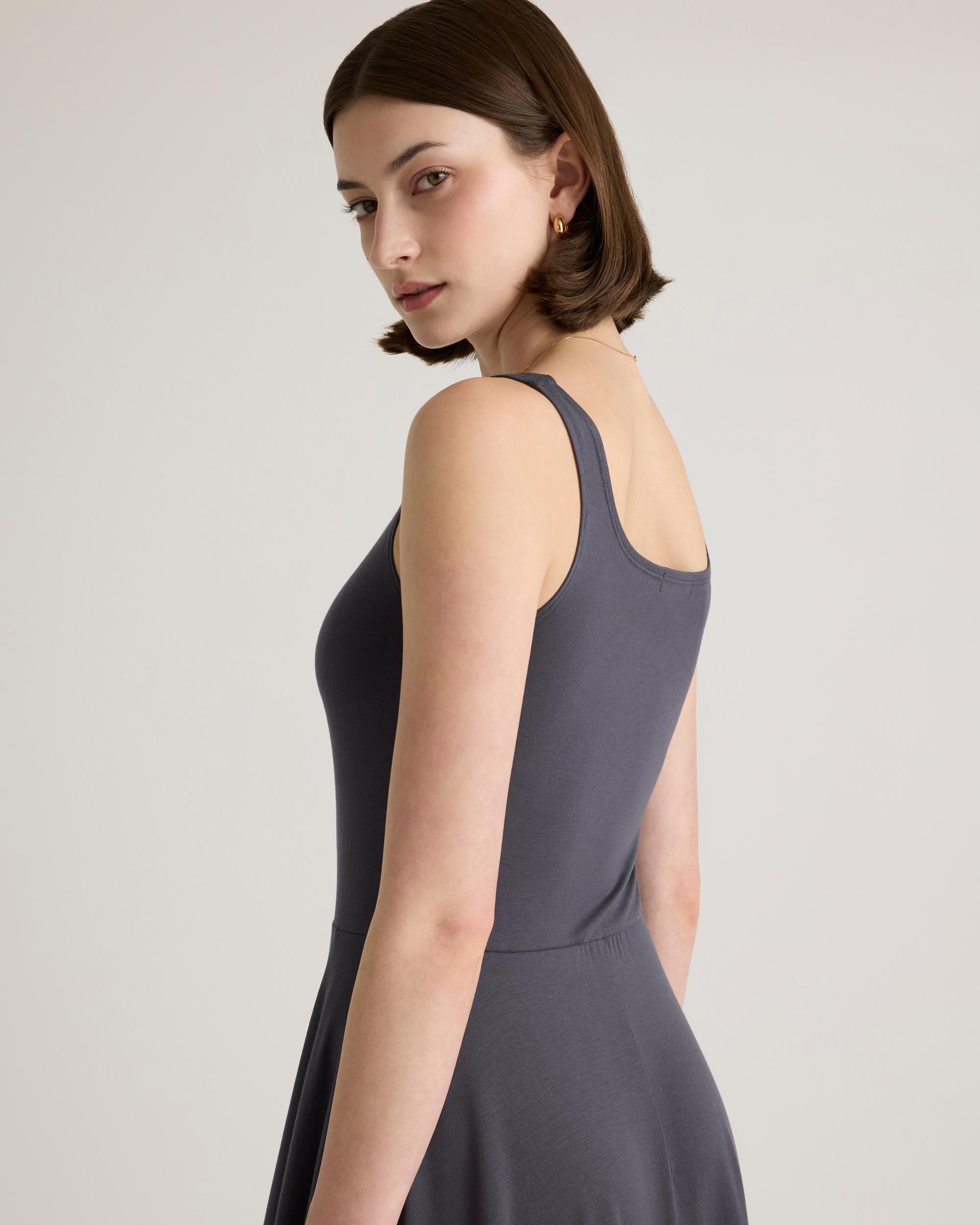 Quince | Women's Tencel Jersey Fit & Flare Dress Size XS Product Image