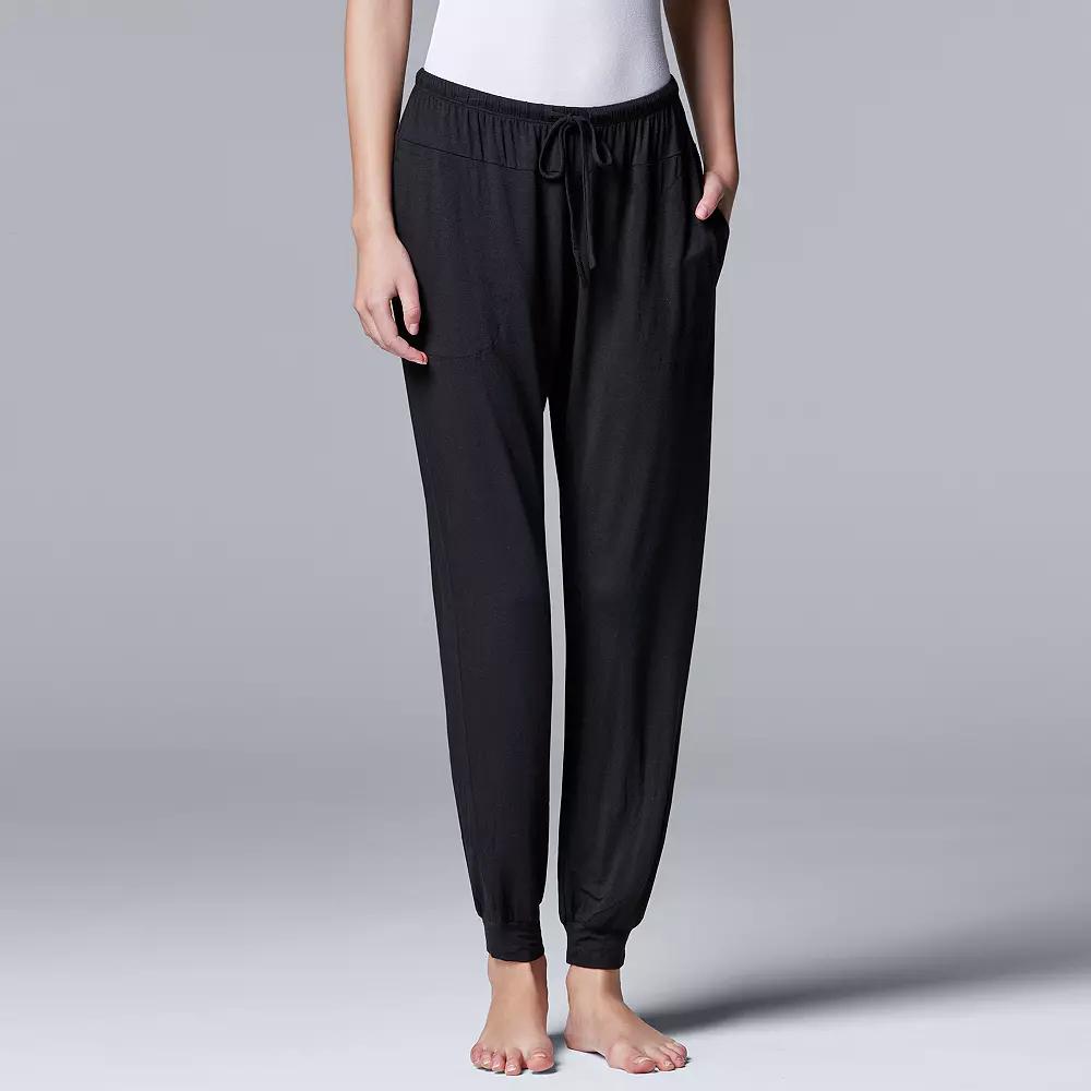 Women's Simply Vera Vera Wang Basic Luxury Banded Bottom Pajama Pants,  Product Image