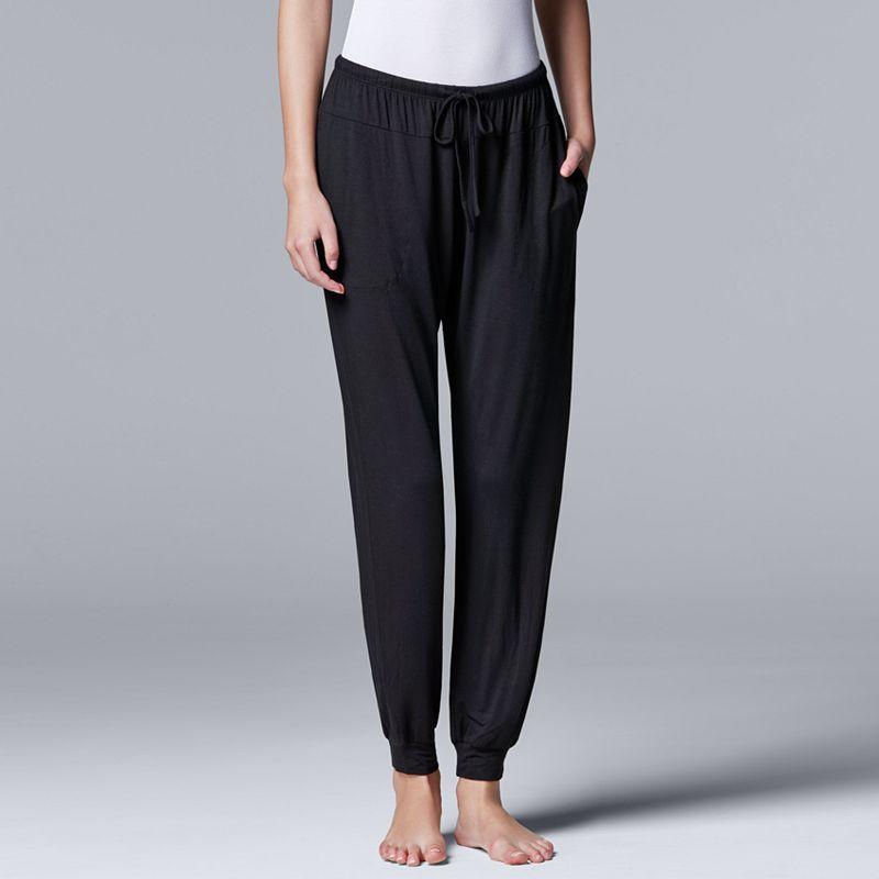Women's Simply Vera Vera Wang Basic Luxury Banded Bottom Pajama Pants,  Product Image