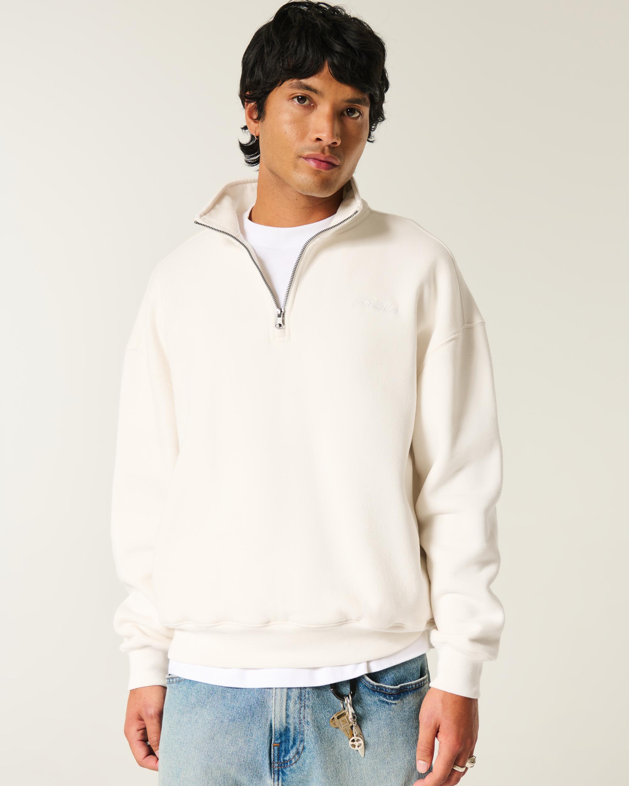 Boxy Logo Quarter-Zip Sweatshirt Product Image