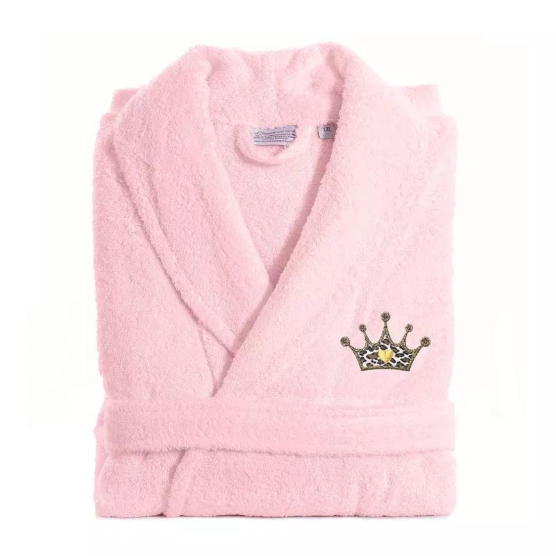 Linum Home Textiles Turkish Cotton Terry Embroidered Bath Robe, Women's, Size: Large/XL, White Product Image