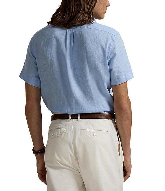 Polo Ralph Lauren Solid Linen Short Sleeve Woven Shirt Product Image