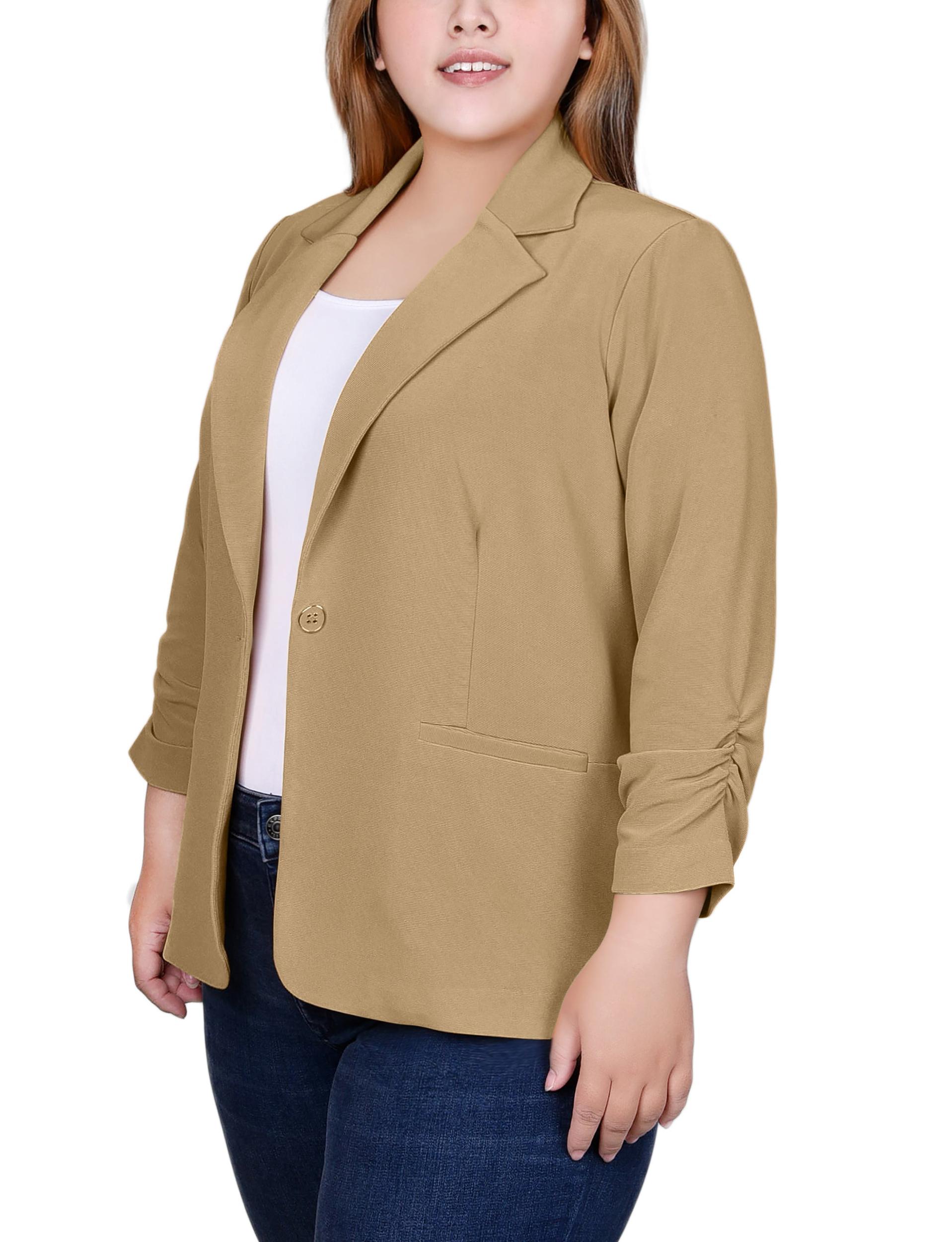 Nomad Long Sleeve Scuba Crepe Jacket - Plus Product Image