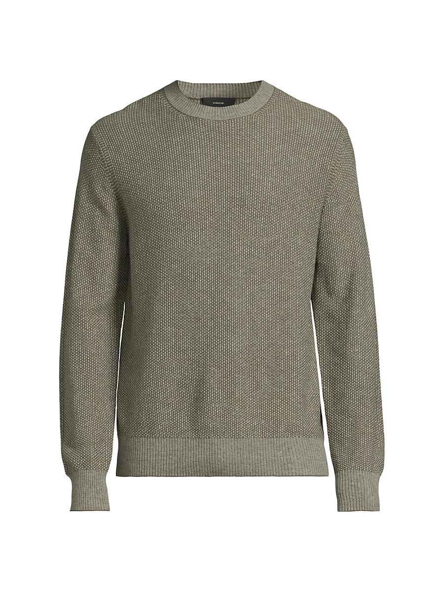 Mens Geo Jacquard Long-Sleeve Crewneck Sweater Product Image