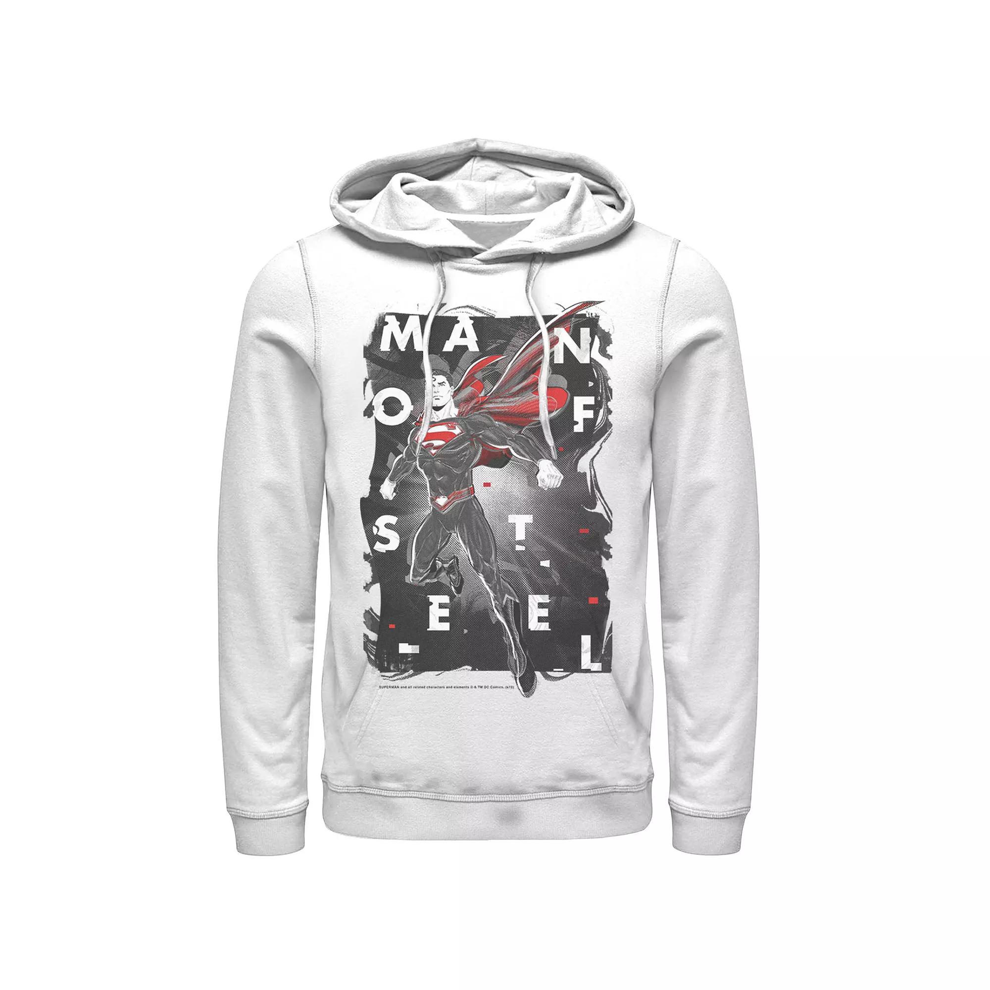 Men's DC Comics Superman Man Of Steel Glitch Poster Hoodie,  Product Image
