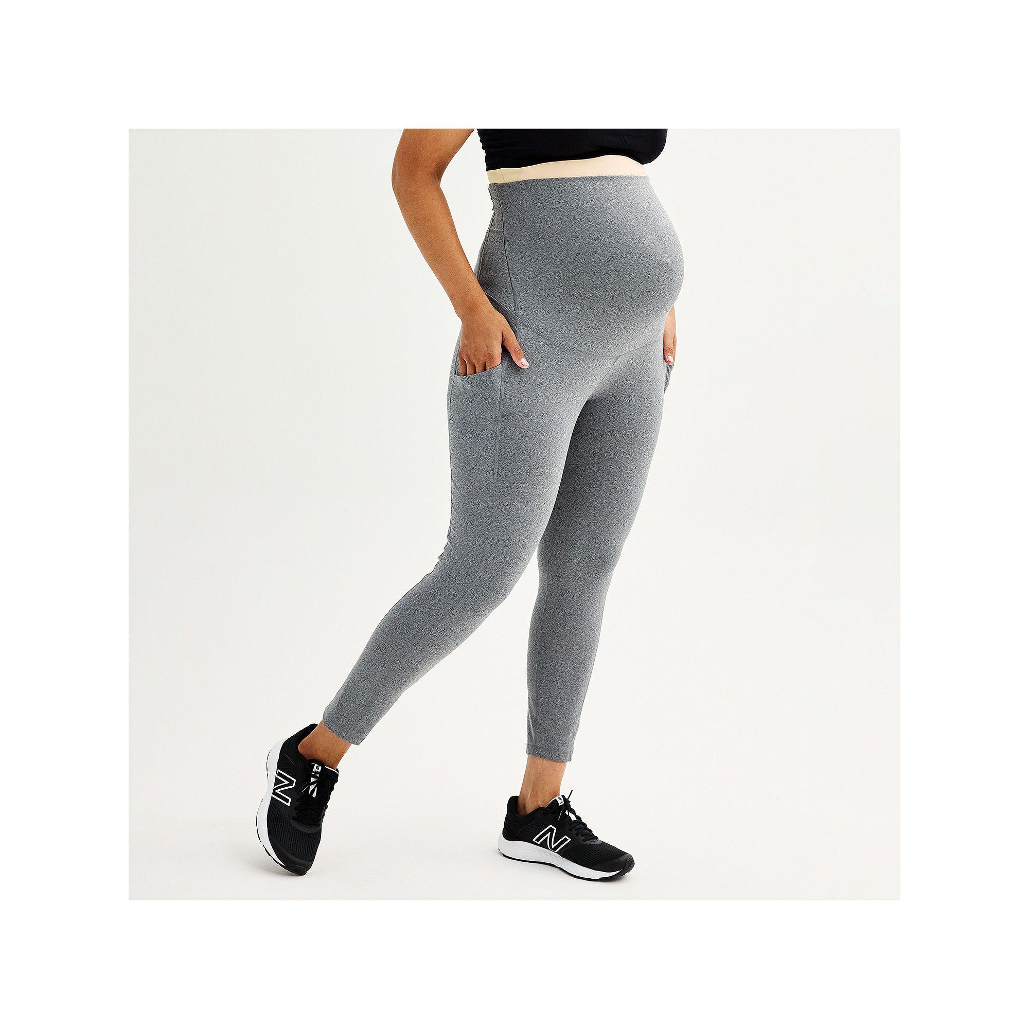 Plus Size Maternity Tek Gear® Ultrastretch 7/8th Leggings, Women's, Size: 4XL, Grey Product Image