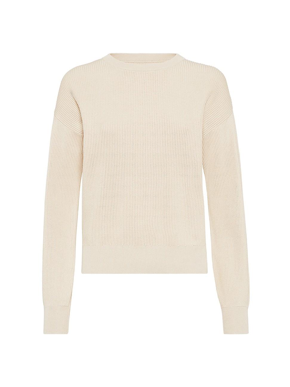 Womens Cotton English Rib Sweater Product Image