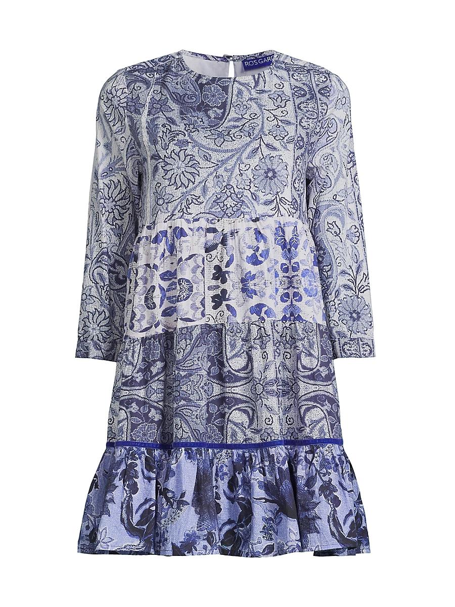 Womens Rene Floral Cotton Tiered Minidress Product Image