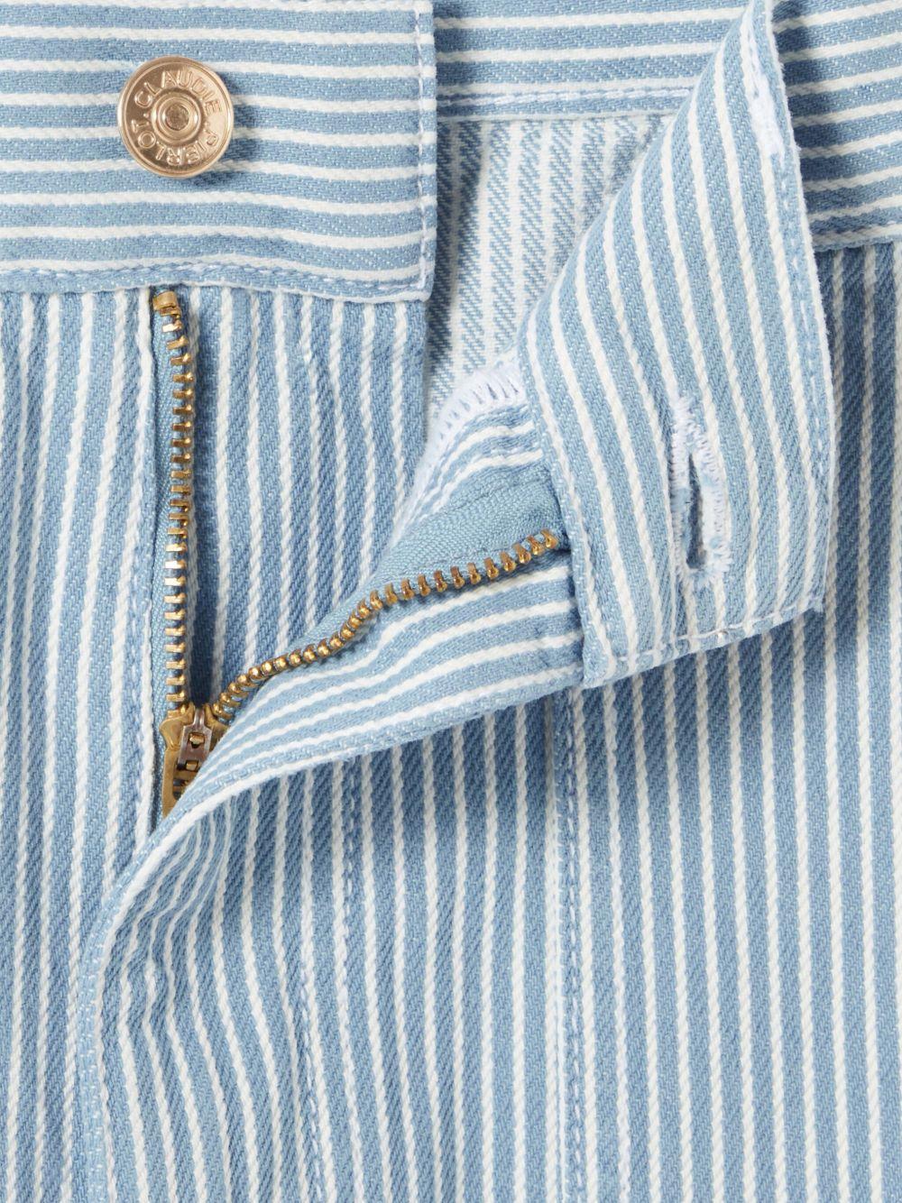 striped straight-leg trousers Product Image