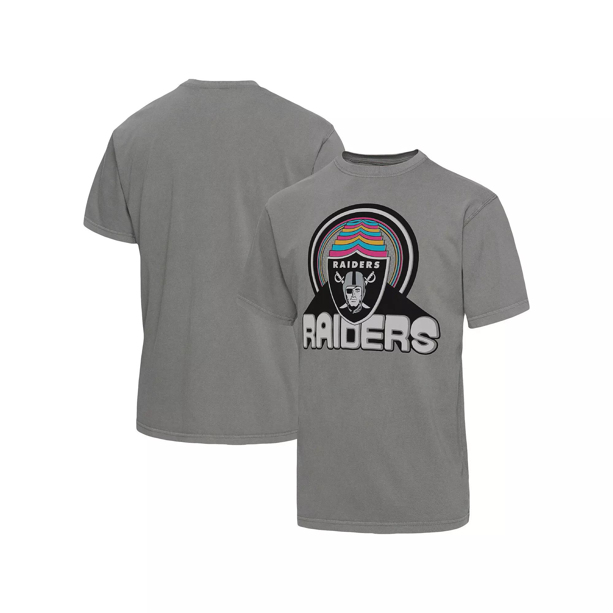 Men's Junk Food Graphite Las Vegas Raiders Wonderland Infinity Vibe T-Shirt,  Product Image