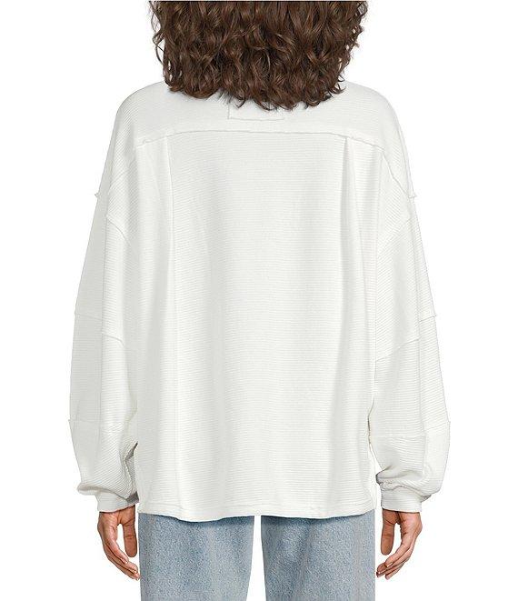 Free People We The Free Total Eclipse Rib Knit Crew Neck Long Sleeve Top Product Image