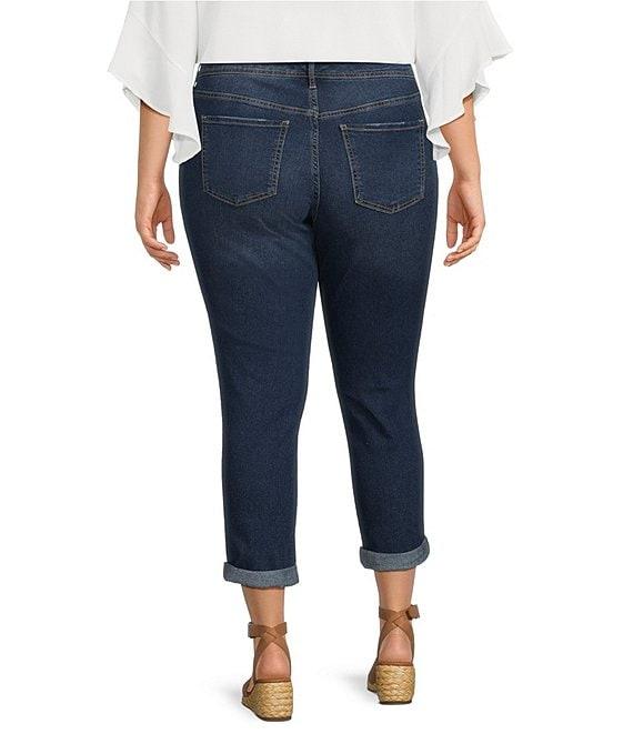 Code Bleu Plus Size Rolled Cuff Weekend Jeans Product Image