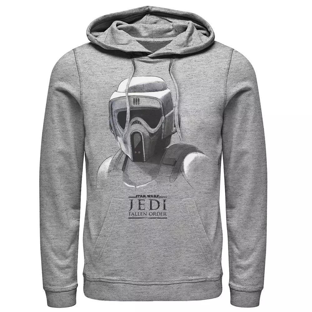 Men's Star Wars Jedi: Fallen Order Grayscale Scout Trooper Hoodie,  Product Image