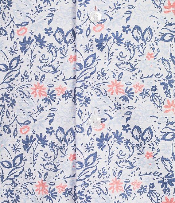 Daniel Cremieux Signature Label Paisley Print Short Sleeve Coatfront Shirt Product Image