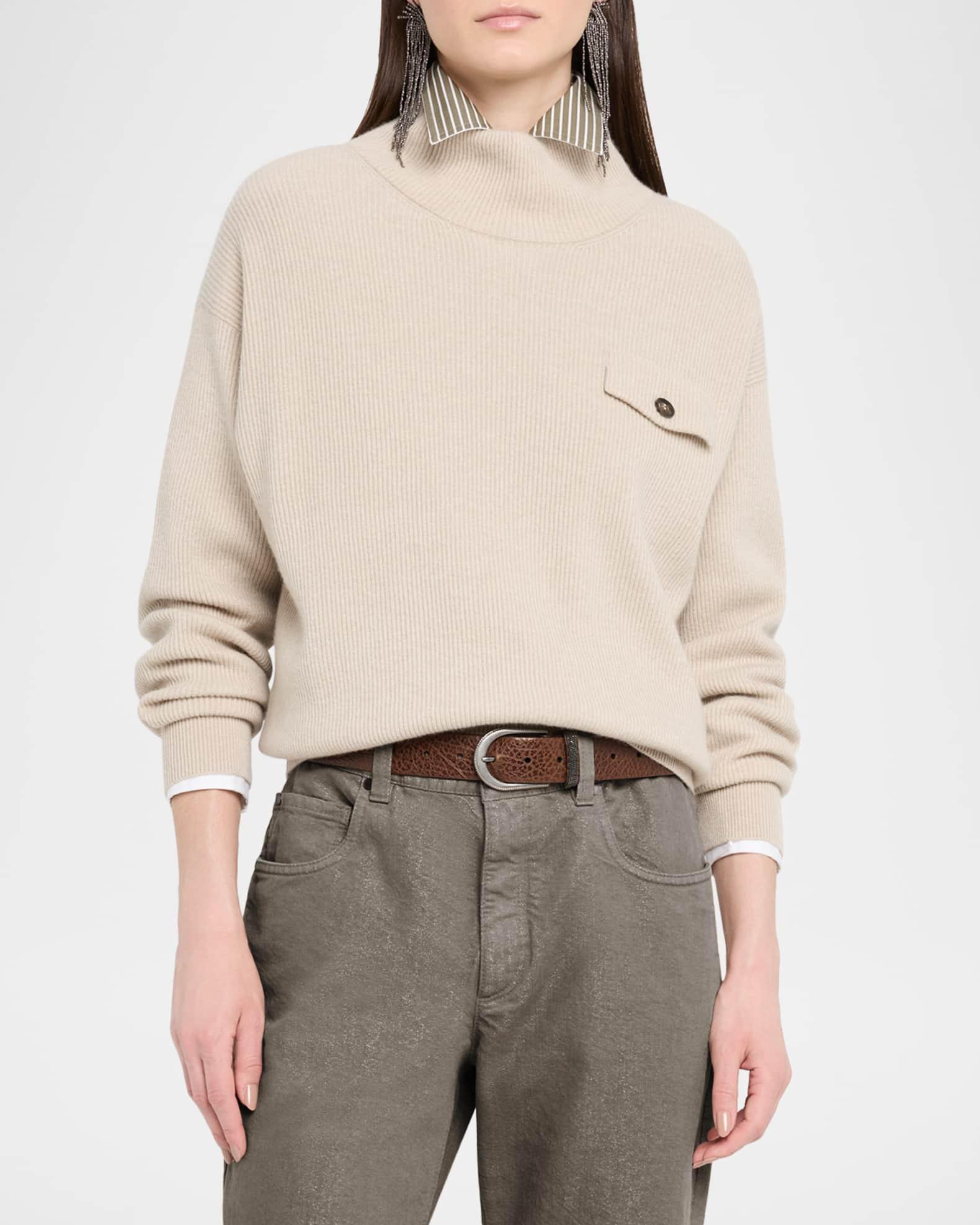 Mock-Neck Cashmere Sweater Product Image
