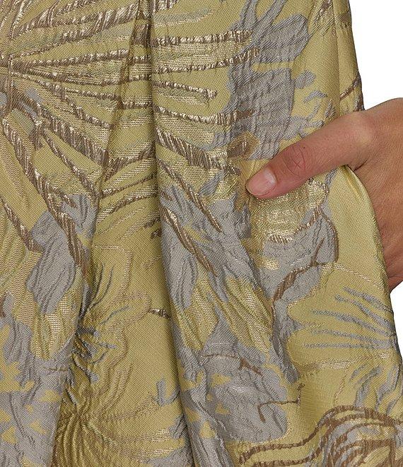 Donna Karan Strapless Floral Print A-Line Dress Product Image