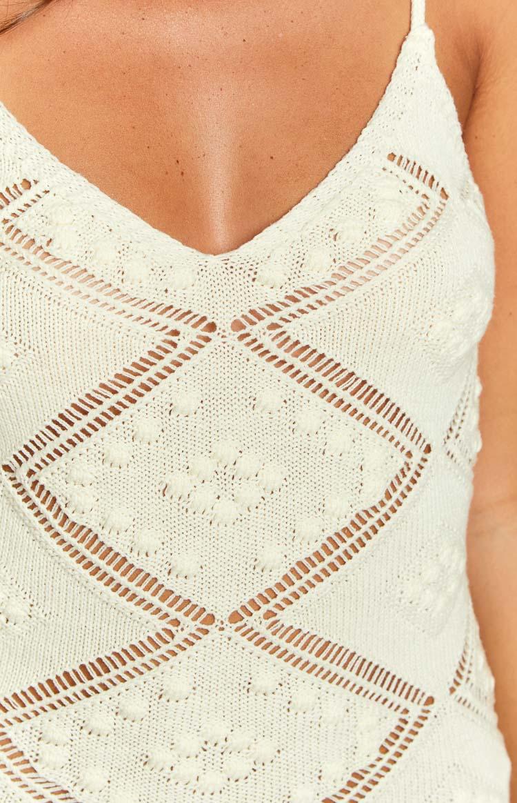 Wyoma Cream Knit Mini Dress Product Image