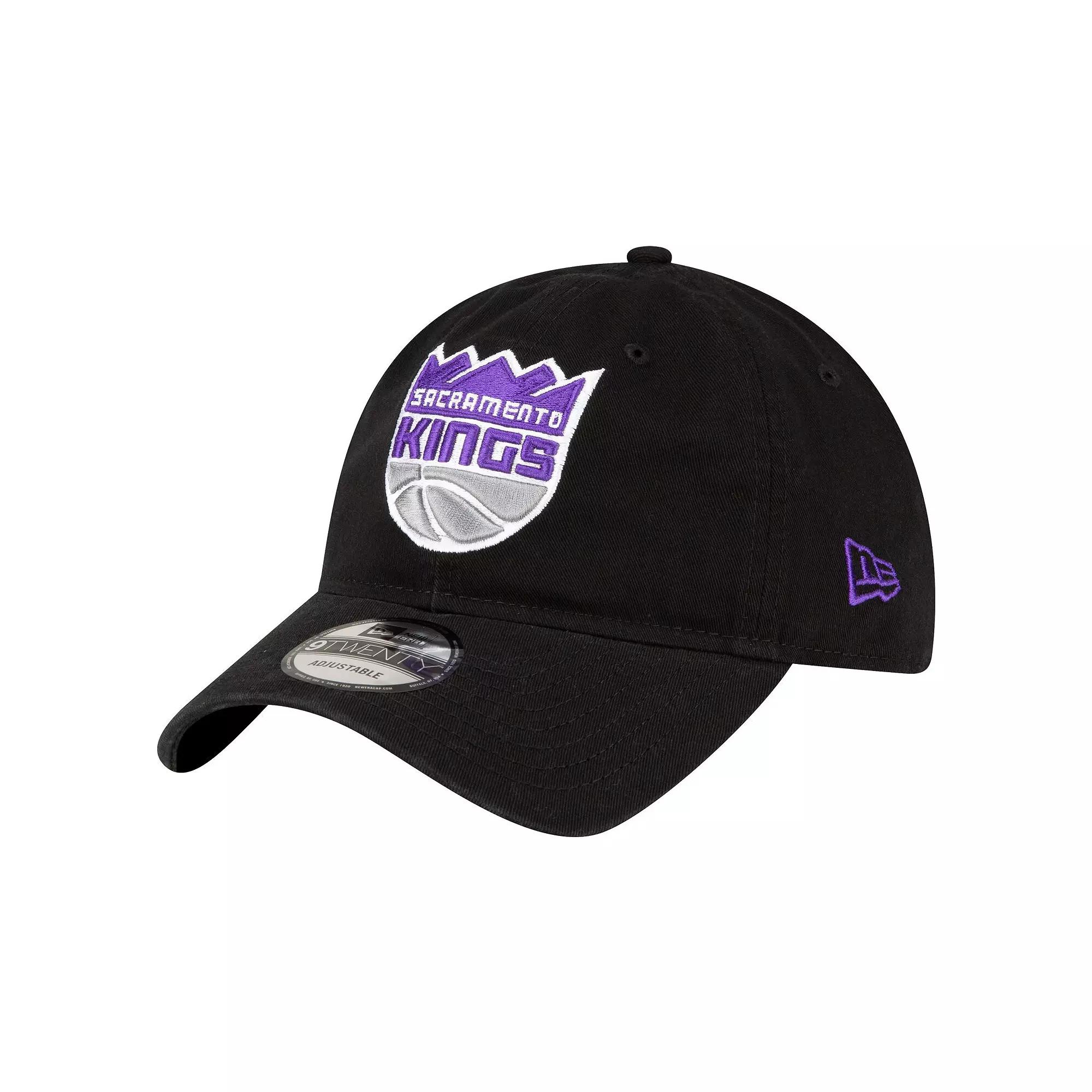 Men's New Era Black Sacramento Kings Team 2.0 9TWENTY Adjustable Hat, Kng Black Product Image