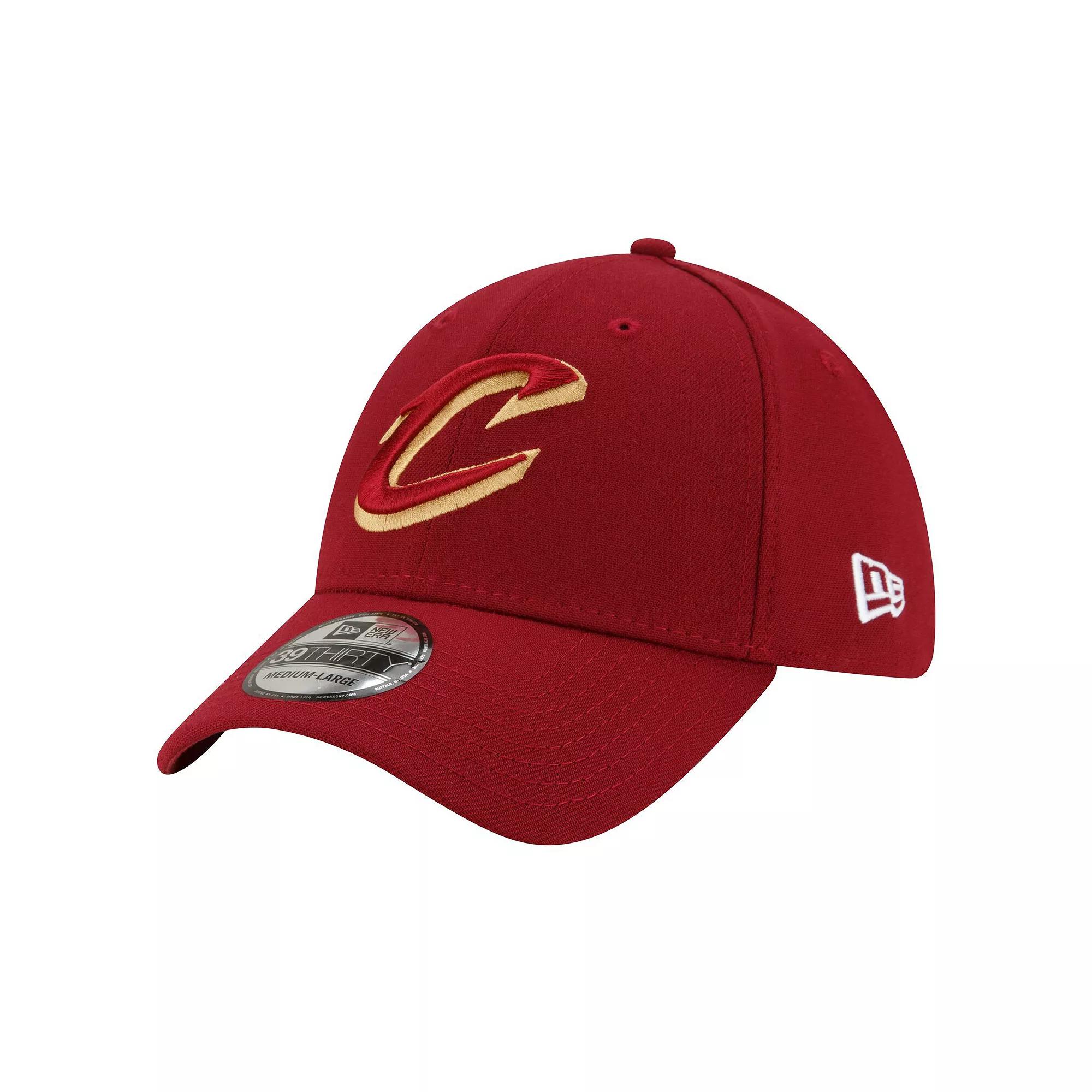Men's New Era Wine Cleveland Cavaliers Logo 39THIRTY Flex Hat,  Product Image