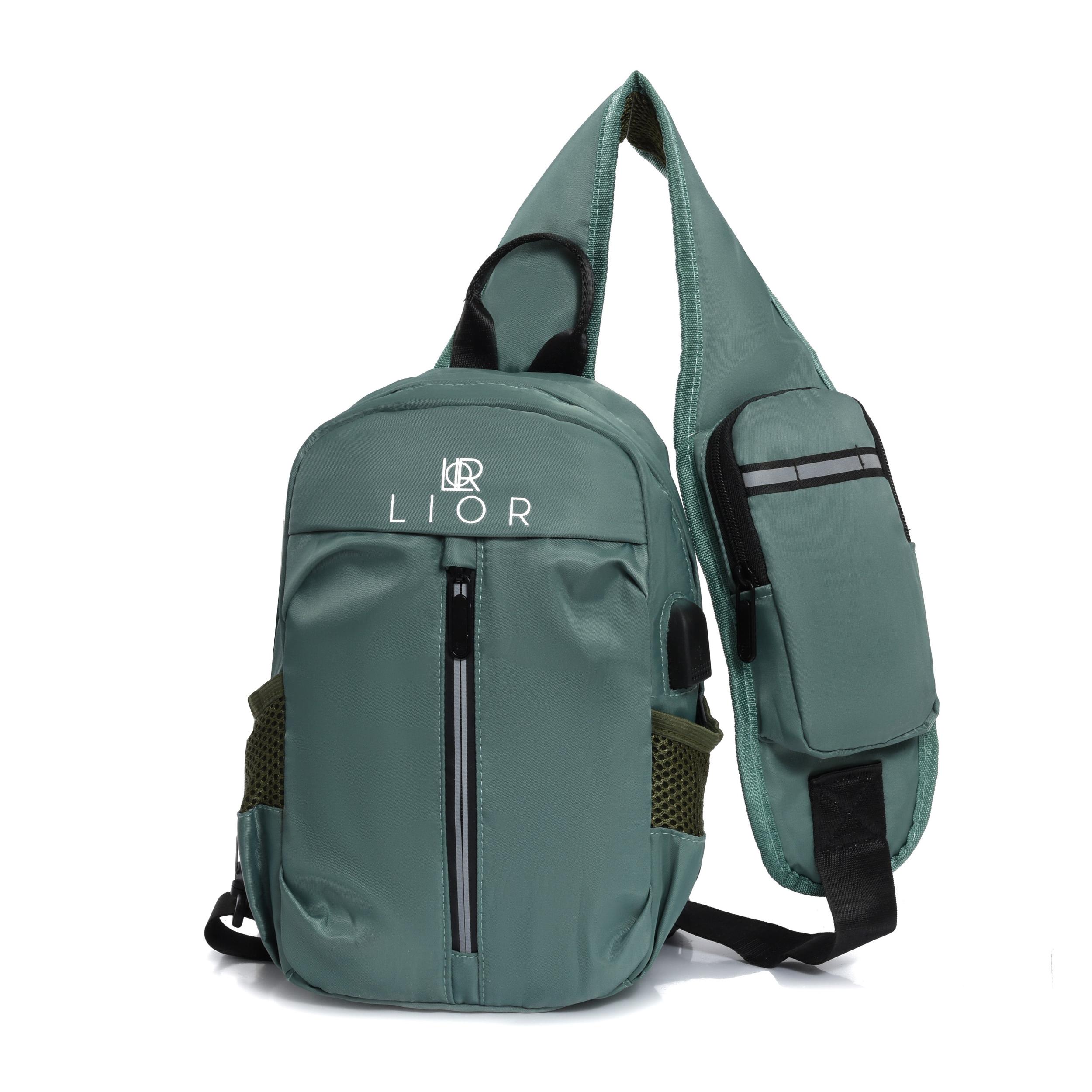 Lior USB Charging Port Multi Pocket Shoulder Bag Product Image