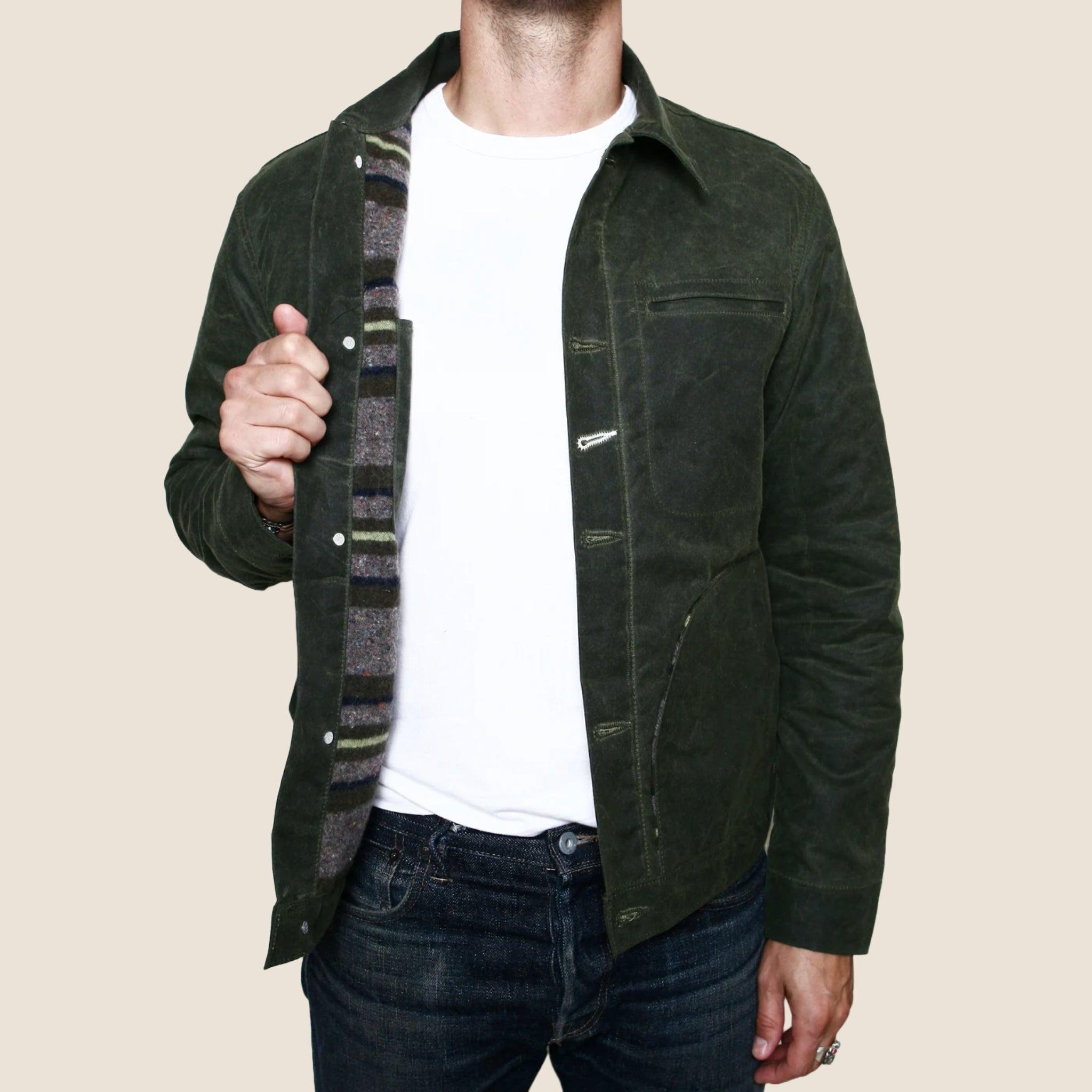 Supply Jacket - Blanket Lined Waxed Olive Ridgeline Product Image