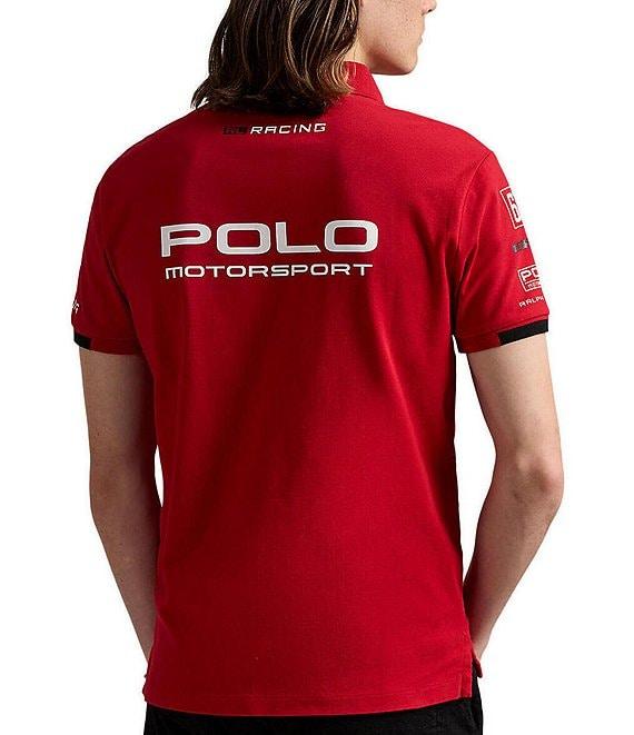 Polo Ralph Lauren RL Racing Custom Slim Fit Stretch Mesh Short-Sleeve Polo Shirt Product Image