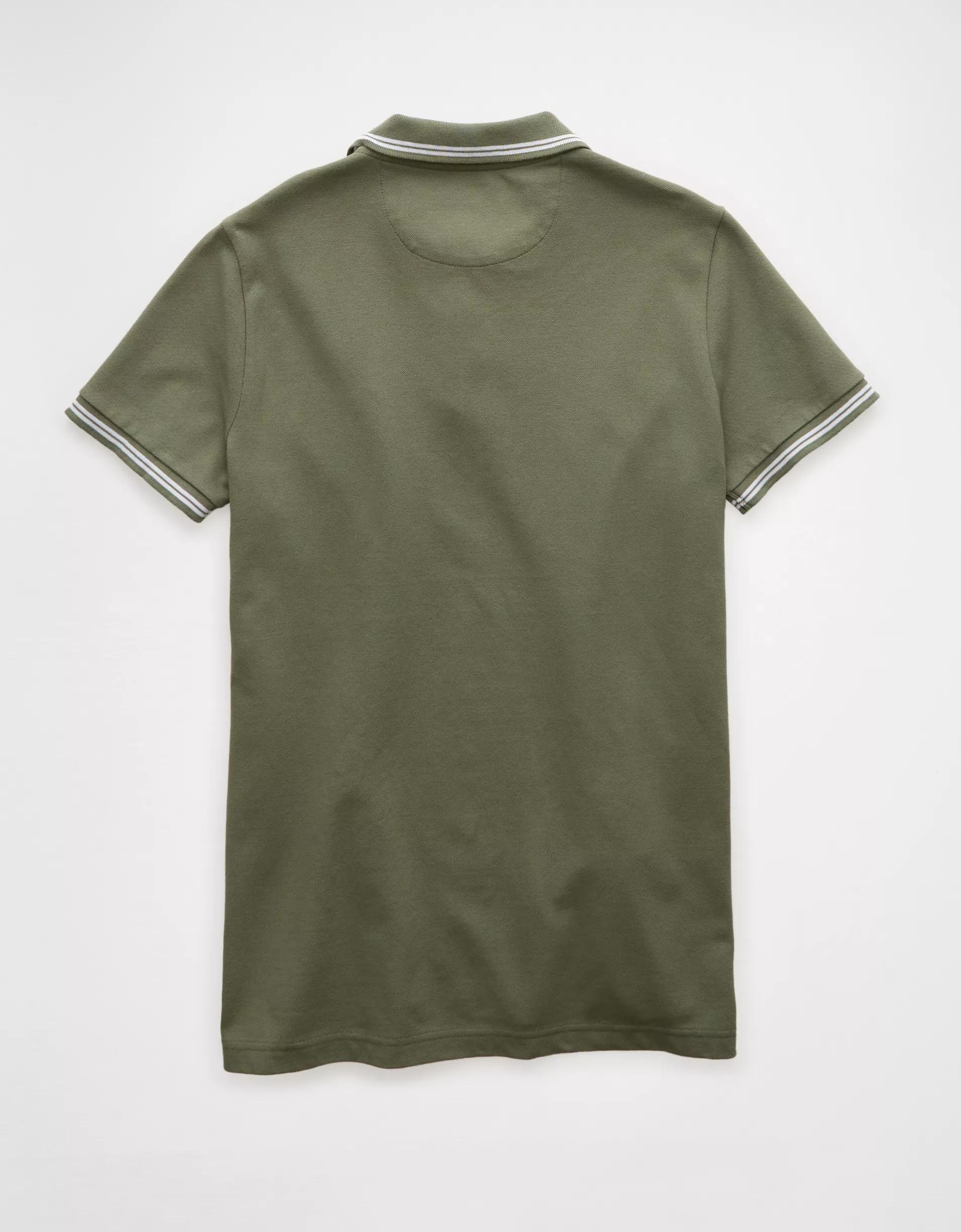 AE Lived-In Stretch Pique Slim Fit Tipped Polo Shirt Product Image