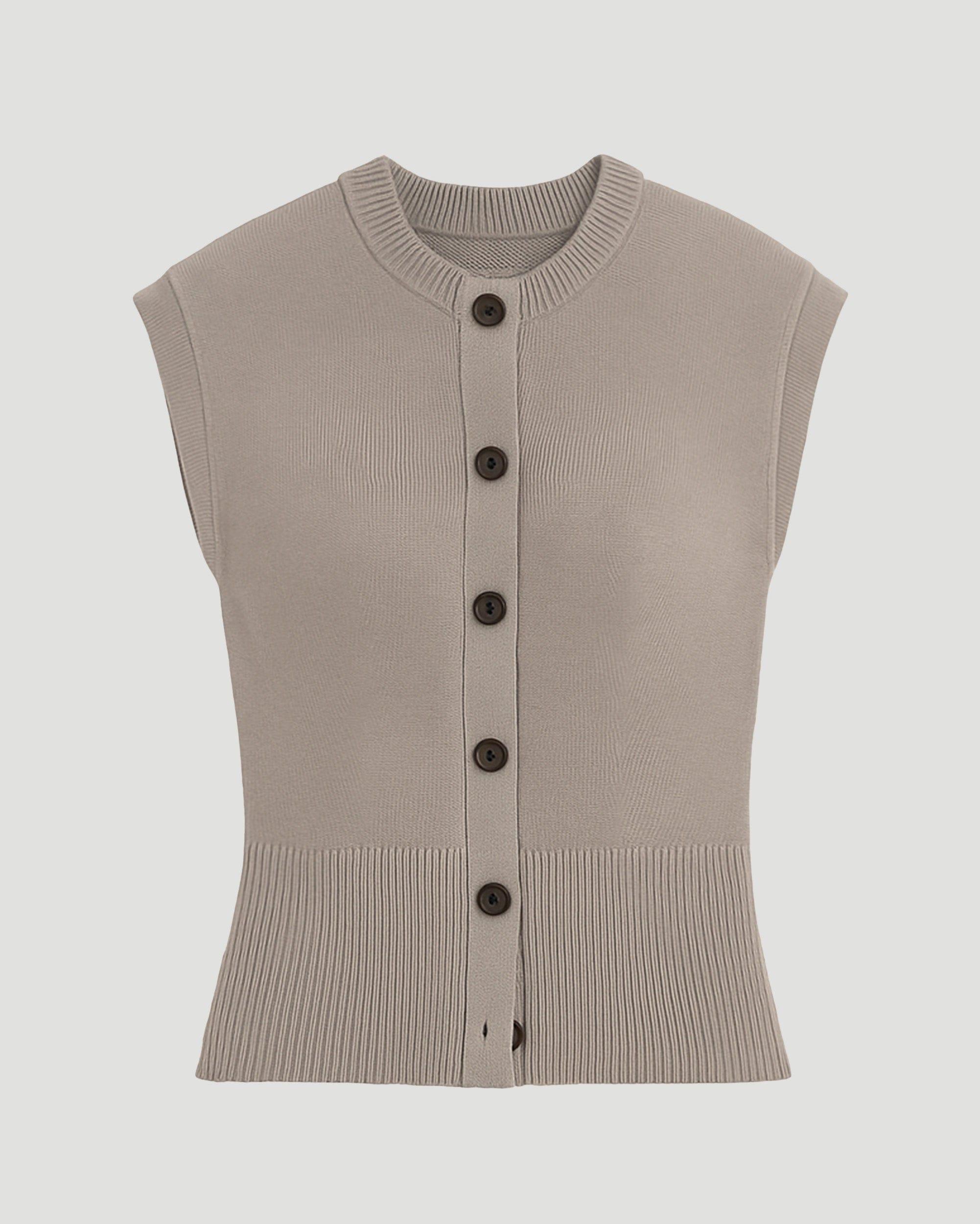 Solea Button Knit Vest Product Image